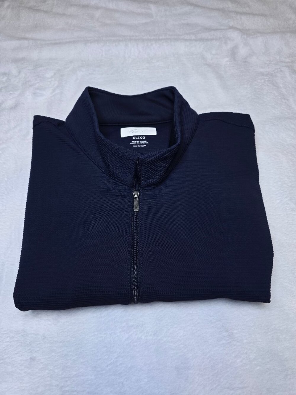 Greg Norman Golf Vest Full Zip Stretch Mock Neck Navy Blue Men's XL